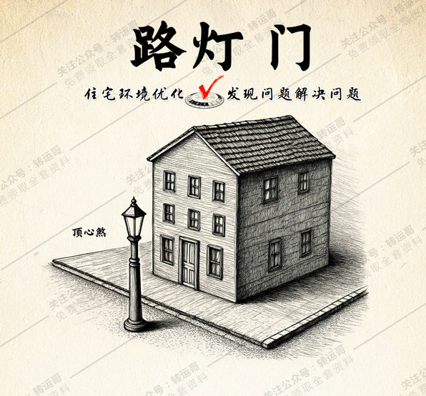 顶心煞：路灯冲门