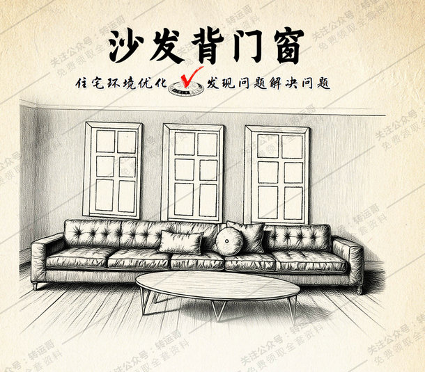 主沙发背靠门窗