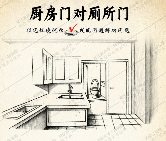 厕所门对厨房门