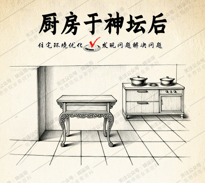神桌背后为厨房