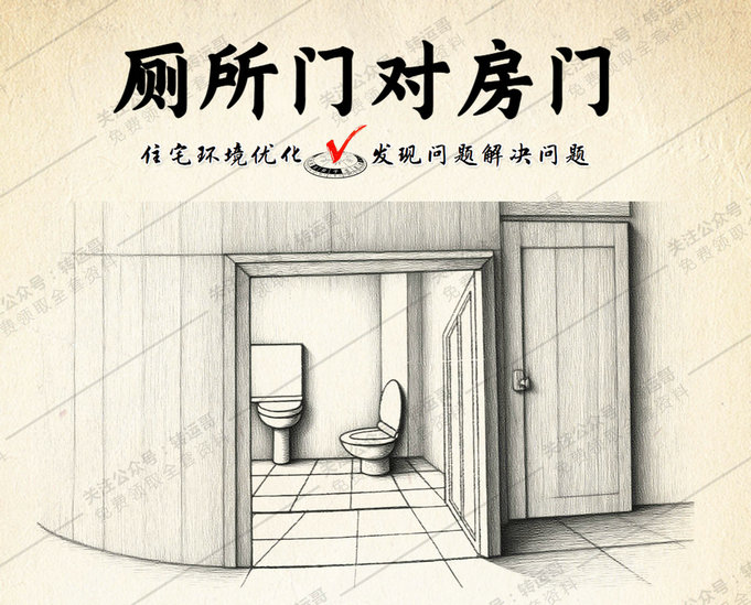 厕所门对房门