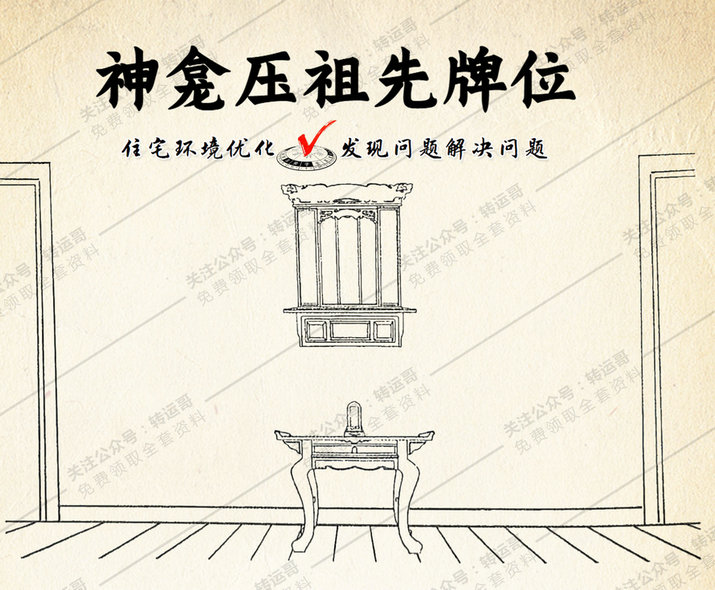 神龛压祖先牌位